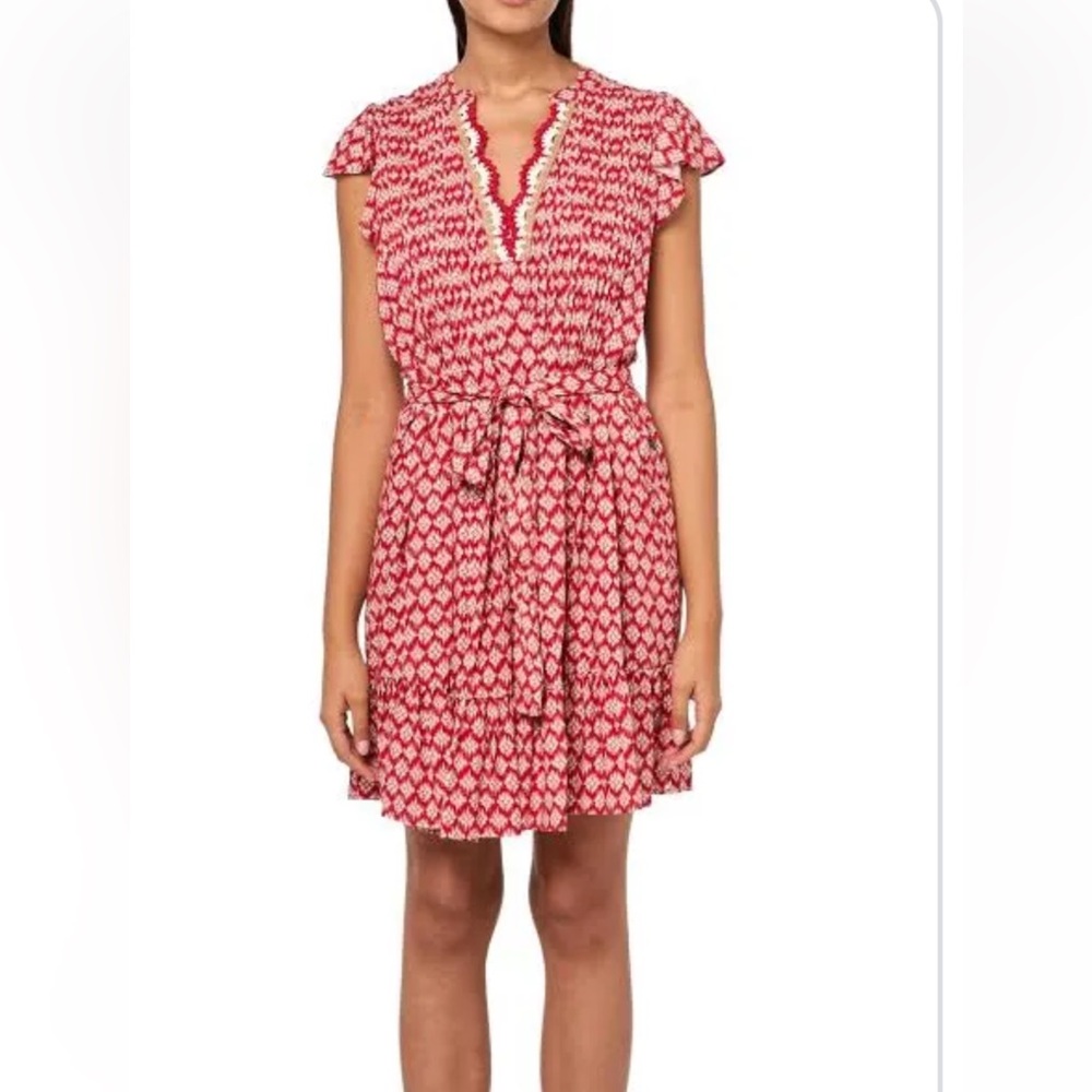 Red Patterned Women's Dress